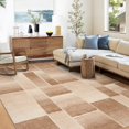 thumbnail image 2 of Modern Geometric Patchwork Area Rug 5x7 Large Rugs for Living Room, Soft Throw Carpet Floor Decor for Entryway Dining Room Office Nursery Khaki, 2 of 7