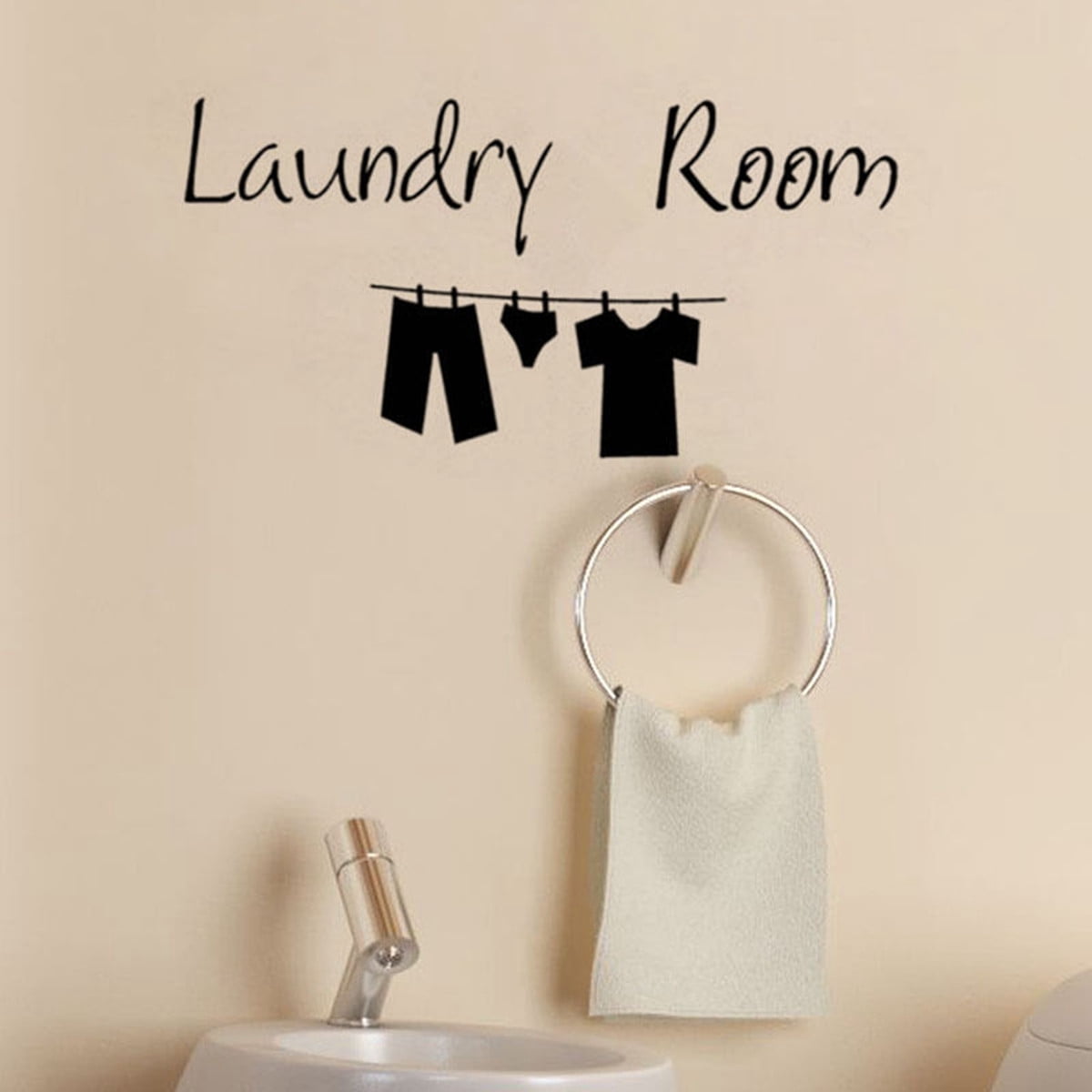 Meigar Laundry Room Sign Art Mural Wall Decal Removable Vinyl Wall