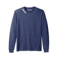 thumbnail image 3 of Daxton Premium Montana Men Long Sleeves T Shirt Ultra Soft Medium Weight Cotton, 2Pk HthNavy White Oat Navy Medium, 3 of 6