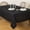 Black, variant on SARO  70 x 180 in. Rectangle Classic Hemstitch Border Tablecloth  White