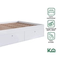 thumbnail image 3 of Base Cama Matrimonial Con Cajones Compartimientos KingsHouse blanco Matrimonial, 3 of 7