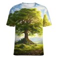 thumbnail image 5 of Tree with Life Women's Short Sleeve T-Shirt Crew Neck Casual Summer Trendy Loose Fit Tops, 5 of 6