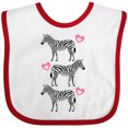 thumbnail image 3 of Inktastic Zebra Cute Safari Animal Girls Baby Bib, 3 of 4