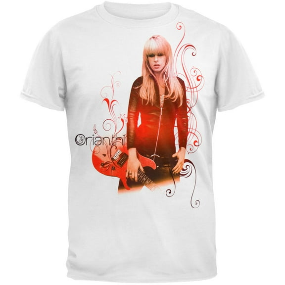 Orianthi Men's Leather & Strings Soft Short Sleeve T Shirt