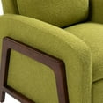 thumbnail image 6 of Adjustable Recliner Chair with Footrest & High Backrest, Linen Accent Chair with Cushion & Solid Wood Legs, Wooden Armchair for Living Room, Bedroom, Office, Lunge Room, Nursery & Studio, Olive Green, 6 of 7