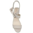 thumbnail image 4 of Journee Signature Womens Genuine Leather Hether Hook and Loop Block Heel Sandals, 4 of 8
