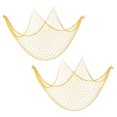 thumbnail image 1 of Unique Bargains Fishing Net Decor, 2 Pack 80' x 40' Fish Net Decor Party Accessory, Yellow, 1 of 4