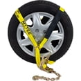 thumbnail image 1 of Auto Hauler Car Flatbed Tie Down  Kit Lasso Wheel Ratchet Tie Down Straps w/ Chain, 1 of 4