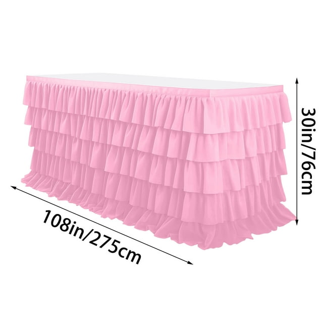 Ohufall Nappe Plissée à Cinq Couches Nappe Plissée de Fête Convenant aux Tables de Formes Variées Napperons de table Napperons pour table à Manger