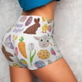 thumbnail image 4 of Balery Happy Easter1 Pantalones cortos de entrenamiento estampados para mujer, sin costuras, ajustados, para gimnasio, yoga, correr, deportes, ejercicio activo, fitness.-Large, 4 of 8