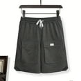thumbnail image 3 of JIUKE Mens Cargo Shorts Casual Elastic Waist Drawstring Hiking Shorts Lightweight Summer Beach Shorts with Pockets, 3 of 6