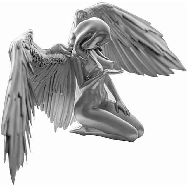 Adorno de escritorio de resina para mujer, escultura arrodillada con alas de Ángel, decoración de mesa, decoración artística de escritorio
