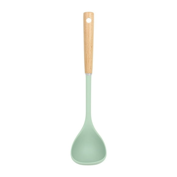 TopLLC Kitchen Accessories,Home And Kitchen,Kitchen Tools, Exclusive Wooden Handle Spatula Non-stick Frying Pan Spoon Food Grade Spoon Set Factory Stock Silicone Wok Spoon with Wooden Handle