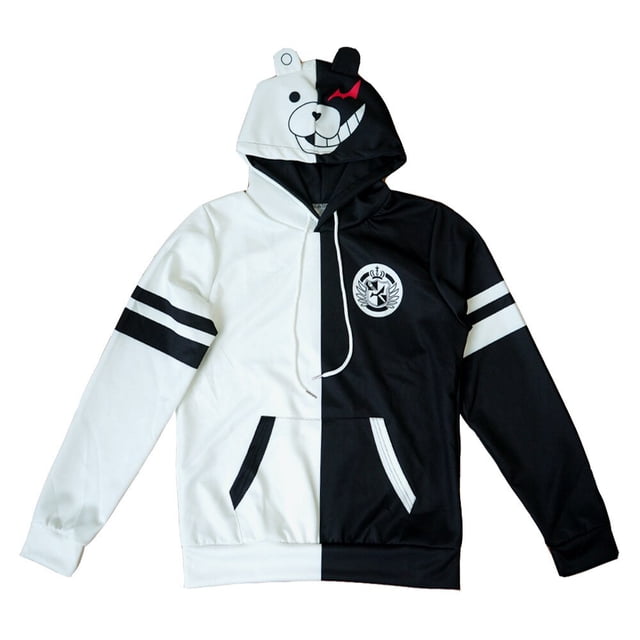 Danganronpa Monokuma Cosplay disfraz Unisex Sudadera con capucha Jersey chaqueta con capucha suéter diario abrigo Casual juego Anime abrigoPull-overXXL Deng Xun unisex