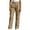 Khaki-10, variant on Sentuca Cargo Pants for Women with Pockets Elastic Waist Button Pants Solid Color Sports Hiking Travel Trousers Wine M