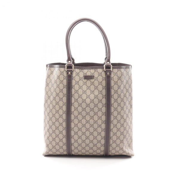 Pre-Owned Gucci GG Plus Tote Bag, Handbag, Coated Canvas and Leather, Women's, Beige Brown,...