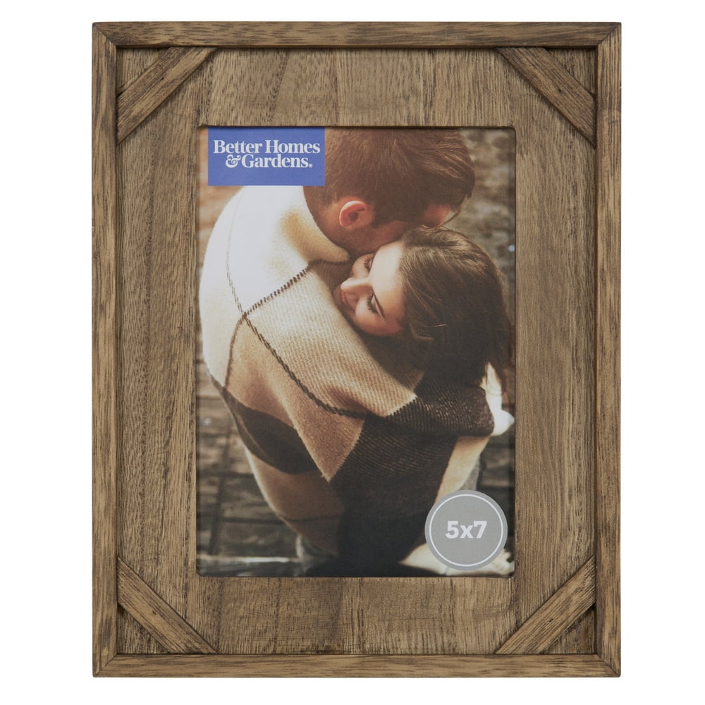 Better Homes& Gardens 5x7 Rustic Brown Picture Frame