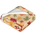 thumbnail image 2 of Bingfone Autumn Maple Leaves Print Flannel Fleece Blanket Throw Blanket for Bed,Sofa,Couch,Travel,Camping(50"x40" ), 2 of 8