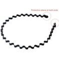 thumbnail image 6 of Metal Hair Bands for Men & Women - Black Wavy Headband Hair Hoop & Toothed Hairband - Spring Zig Zag Hair Clasp / Clip - Wide Non Slip Unisex Sports & Fashion Outdoor Headwear Accessories, 6 of 6