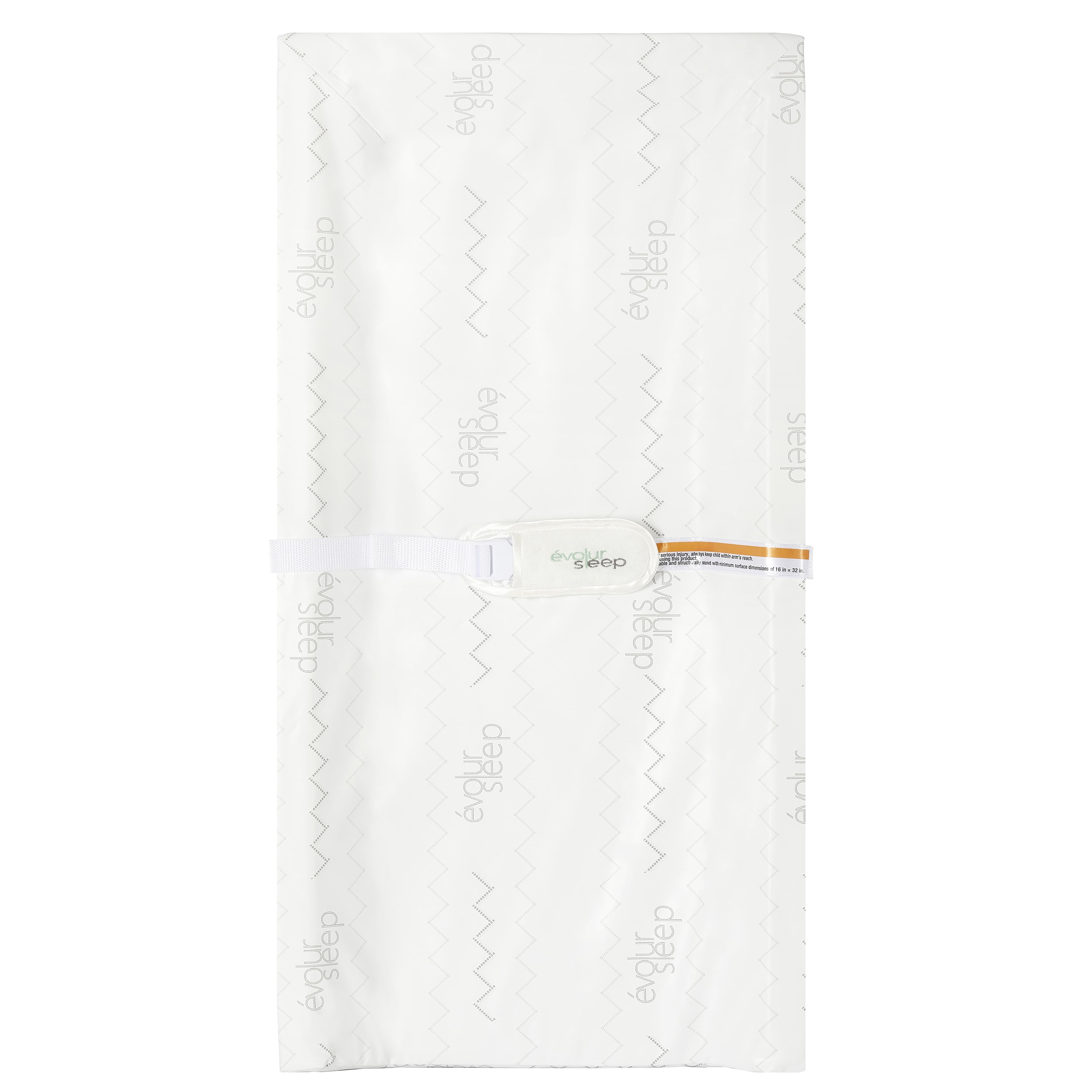 Evolur 3-Sided Contour Changing Pad Gift Set – Changing Pad with 2 Cotton Covers & Liner, Non-Skid Bottom, Safety Harness, Waterproof Foam Core