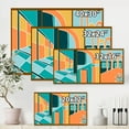 thumbnail image 4 of Designart ' Geometric Shapes Vintage Style Building Windows ' Modern Canvas Wall Art Print, 4 of 4