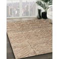 thumbnail image 3 of Ahgly Company Machine Washable Indoor Square Abstract Brown Sugar Brown Area Rugs, 6' Square, 3 of 7