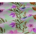 thumbnail image 5 of oneOone Viscose Jersey Fabric Watercolor Leaves & Peony Floral Print Sewing Fabric BTY 60 Inch Wide, 5 of 5
