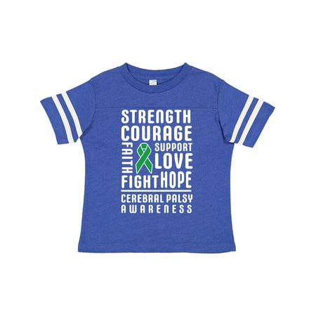 

Inktastic Cerebral Palsy Awareness Strength Support and Courage Gift Toddler Boy or Toddler Girl T-Shirt