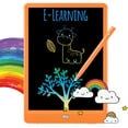 thumbnail image 1 of Tableta de escritura LCD Tablero de garabatos, Bloc de escritura de tableta de dibujo colorido de 10 pulgadas, Regalos para niñas Juguetes para niñas de 3 4 5 6 7 años (Naranja) oso de fresa Electrónica, 1 of 5