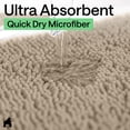 thumbnail image 6 of GORILLA GRIP Bathroom Rug and Toilet Base Floor Rugs Set, Quick Dry Plush Chenille, 30x20 Carpet, Beige, 6 of 10