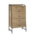 thumbnail image 1 of Novogratz Bushwick Tall 5 Drawer Dresser, Natural, 1 of 8