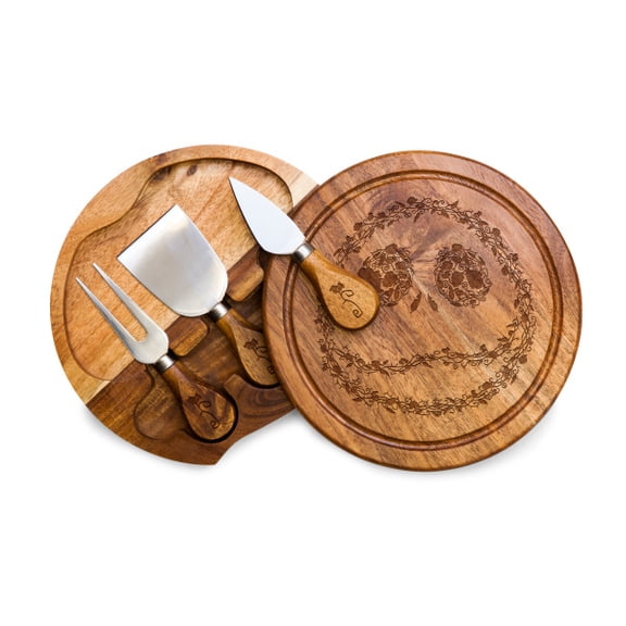 Nightmare Before Christmas - Jack - Acacia Brie Cheese Cutting Board & Tools Set, (Acacia Wood)