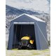 thumbnail image 2 of QinaQin Bodega portátil para exterior de 7x10 pies, refugio impermeable de uso rudo con puerta enrollable para moto, bici, leña, podadora o herramientas, 2 of 8