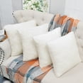 thumbnail image 2 of Home Soft Things Faux Fur Throw Pillow Cover 4 Piece Set-Egret - 20" x 20", 2 of 9