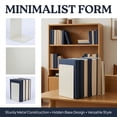 thumbnail image 2 of REGALWOVEN Metal Bookends, L-Shaped Book Ends for Shelves, Reinforced Iron Book Stopper for Books & Office, Non-Skid, 2Pcs Semi-Yellow 5.2"L x 4.1"W x 7.7"H, 2 of 5