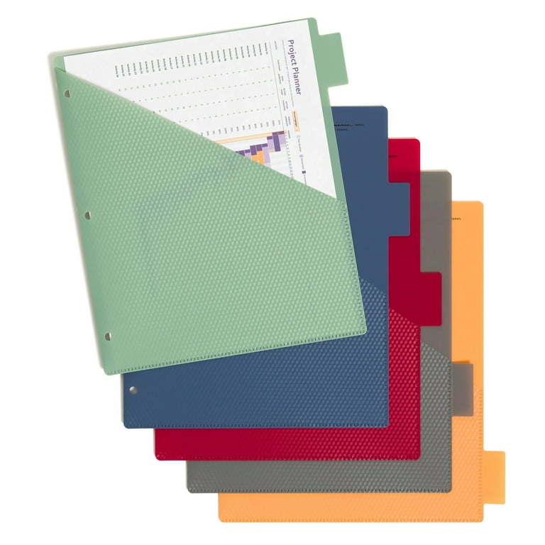 Planner Divider Pocket Folders, Green