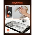 thumbnail image 6 of KFFKFF Commercial Electric Drawer Warmer, Single-Drawer Stainless Steel Food Warmer, Freestanding Slim Warming Drawer Cabinet, 85°F–185°F Adjustable Temperature Range, Ideal for Restaurants, Hotels, 6 of 9