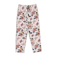 thumbnail image 4 of Xecao Rose Flowers Women's Straight Lounge Pajama Pants: The Epitome of Relaxed Sleepwear, 4 of 9