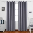thumbnail image 2 of Ellis Stacey 1.5" Rod Pocket High Quality Fabric Solid Color Window Tailored Tier Pair 56"x36" Navy, 2 of 4
