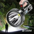 thumbnail image 6 of Led Flashlight, Super Bright LED Flashlight, Rechargeable, Large Searchlight, Ideal for Fishing, Hiking, Camping, Durable and Long-Lasting Beam, Laser Pointer High Power, 6 of 8