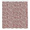 thumbnail image 2 of Ambesonne Vintage Shower Curtain, Floral Swirls of Victorian, 69"Wx84"L, Burgundy Dust, 2 of 4
