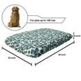 thumbnail image 2 of Floral Pet Bed, Flower Petals Blossoms Shabby Form Fragrance Florets Nature Spring Tropical Design, Resistant Pad for Dogs and Cats Cushion with Removable Cover, 24" x 39", Teal Cream, by Ambesonne, 2 of 4