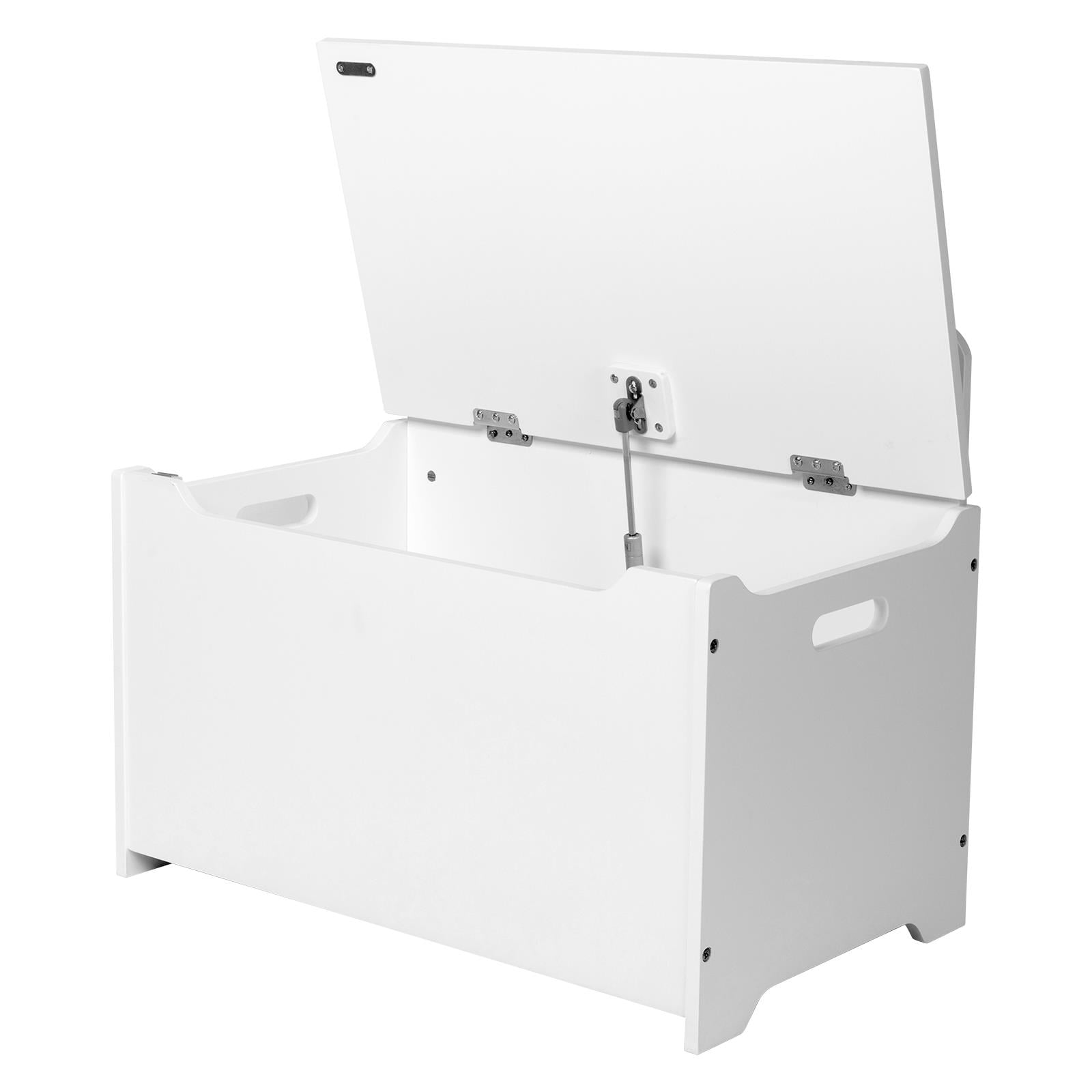 Ktaxon Lift Top Kids Toy Chest and Wooden Toy Storage Boxes Entryway Bench Seat White