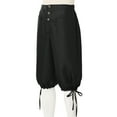thumbnail image 3 of BLESSUME Men's Renaissance Pants Medieval Viking Trousers Pirate Costume Back Lace Up Shorts, 3 of 8