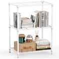 thumbnail image 6 of (3 Pack) M MZG 750lbs 3 Tier Steel Storage Shelf, White, 17.7" W x 11.8" D x 26.3" H, 6 of 9