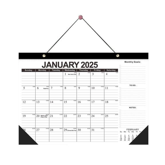 2025 Wall Calendar Monthly Planner with Large Boxes for Notes, Perfect for Home and Office Organization