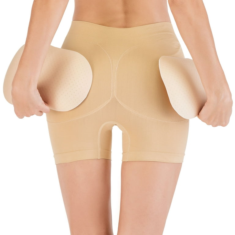 Shapewear Padded Butt Lifter Panties High Waist Trainer for Women Tummy  Control Body Shaper Hip Enhancer, Black, L/XL
