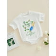 thumbnail image 3 of Bagilaanoe Newborn Baby Boy Girl Easter Rompers Cartoon Print Short Sleeve Bodysuits 3M 6M 12M 18M Infant Casual One Piece Short Jumpsuit, 3 of 9