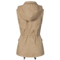 thumbnail image 4 of MixMatchy Women's Drawstring Lightweight Loose Fit Sleeveless Vest Utility Jacket, 4 of 6