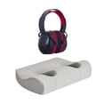 thumbnail image 3 of simhoa Ear Hole Pillow Comfortable for Side Sleepers with Noise Reduction Ear Muffs Light Gray, 3 of 8